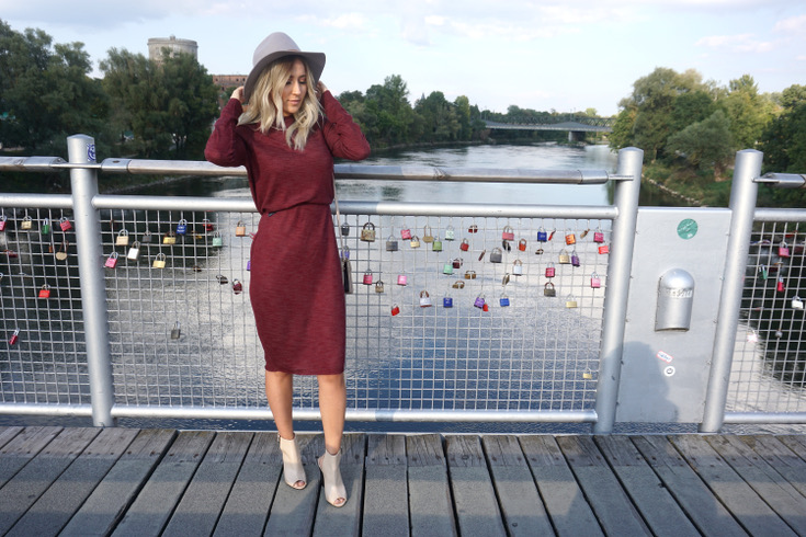 Fall Outfit Nude and Bordeaux